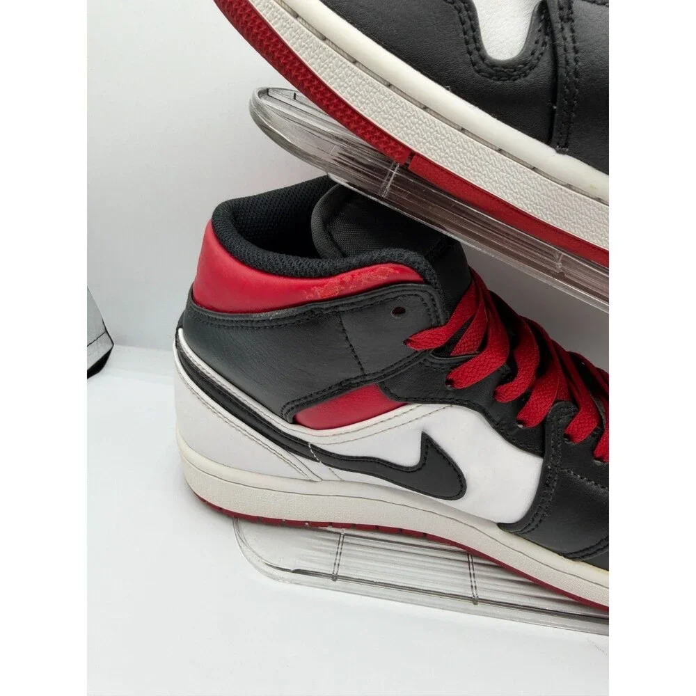 Jordan Air Jordan 1 Mid Gym Red Black Toe Men's Mid Top Sneakers size 8